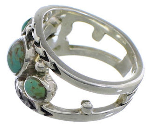 Sterling Silver Turquoise Jewelry Ring Size 5-1/4 TX40176